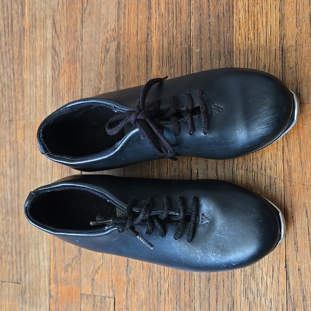 Girl's Black Tap Shoes - 12.5M